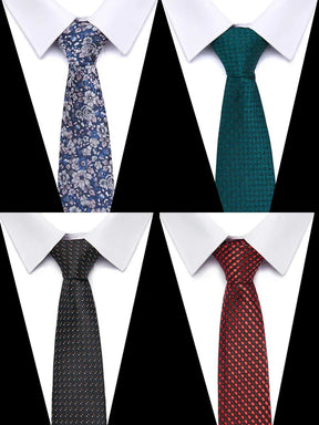 Gravata Casual Bordada de Seda Masculina