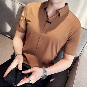 Camisa Estilo Social Masterline Essential + Relógio de Brinde