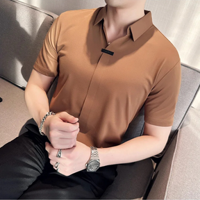 Camisa Estilo Social Masterline Essential + Relógio de Brinde