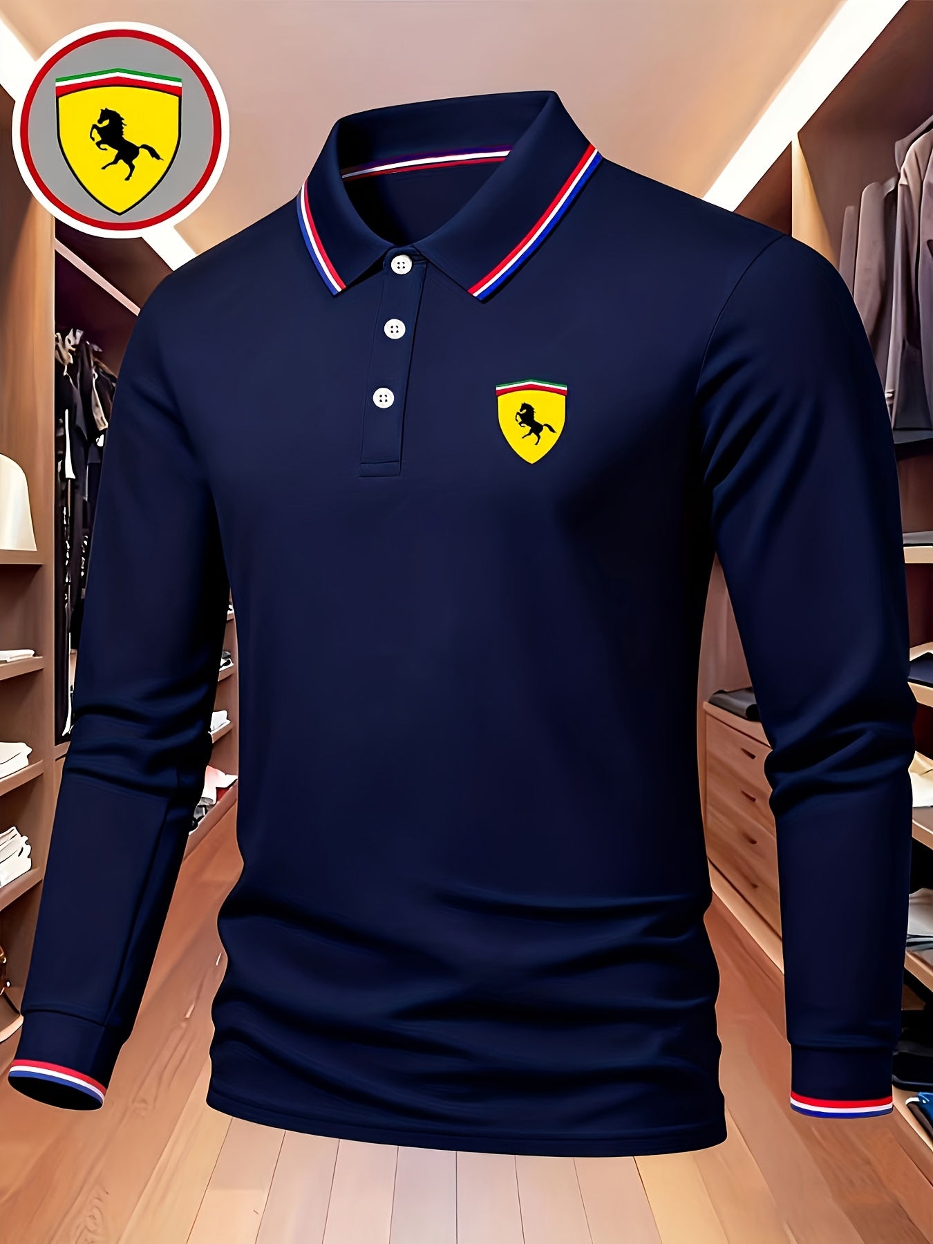 Pague 1 Leve 2 - Camisa Polo Manga Longa Ferrari