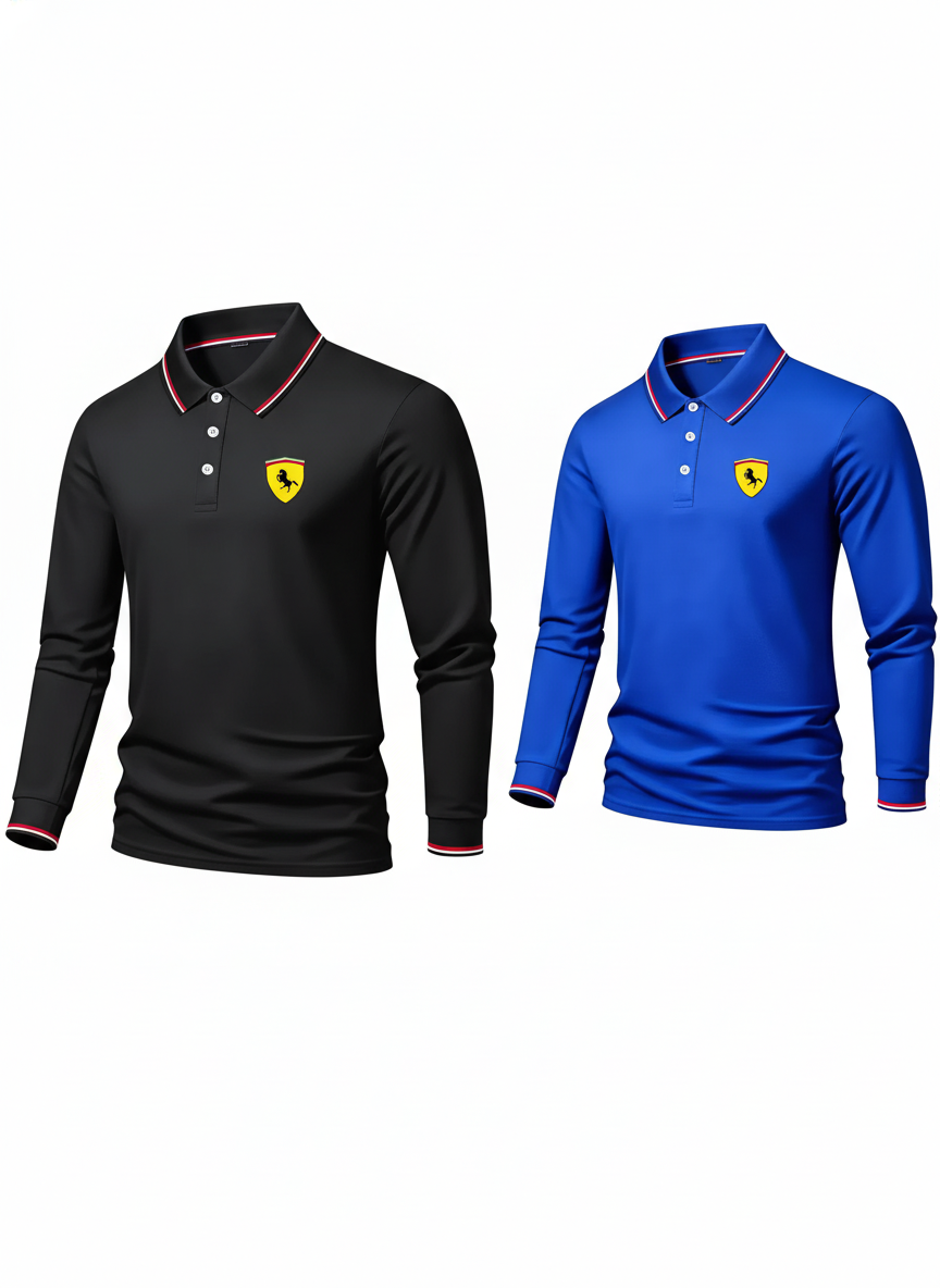 Pague 1 Leve 2 - Camisa Polo Manga Longa Ferrari