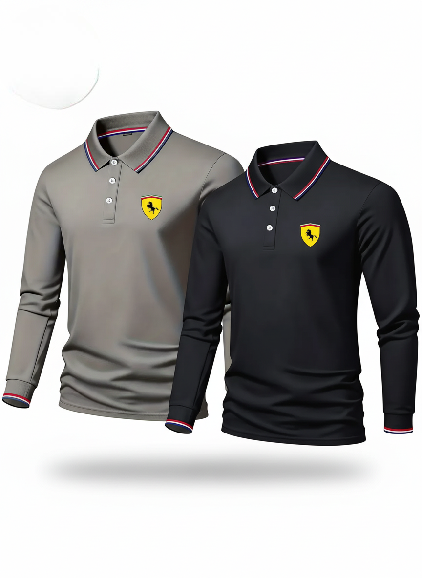 Pague 1 Leve 2 - Camisa Polo Manga Longa Ferrari