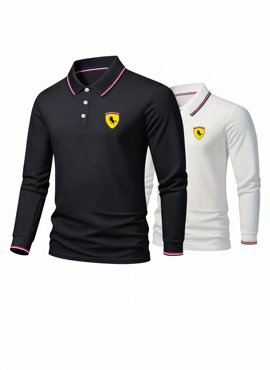 Pague 1 Leve 2 - Camisa Polo Manga Longa Ferrari