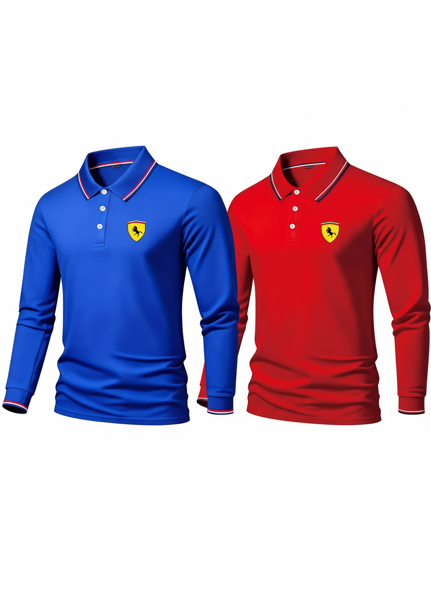 Pague 1 Leve 2 - Camisa Polo Manga Longa Ferrari