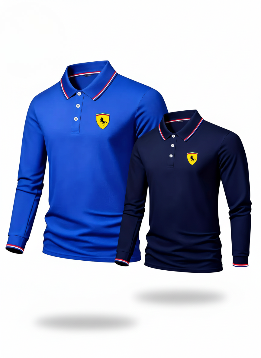 Pague 1 Leve 2 - Camisa Polo Manga Longa Ferrari