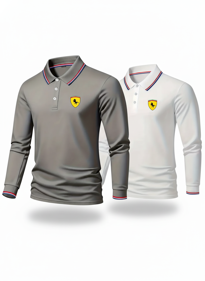 Pague 1 Leve 2 - Camisa Polo Manga Longa Ferrari