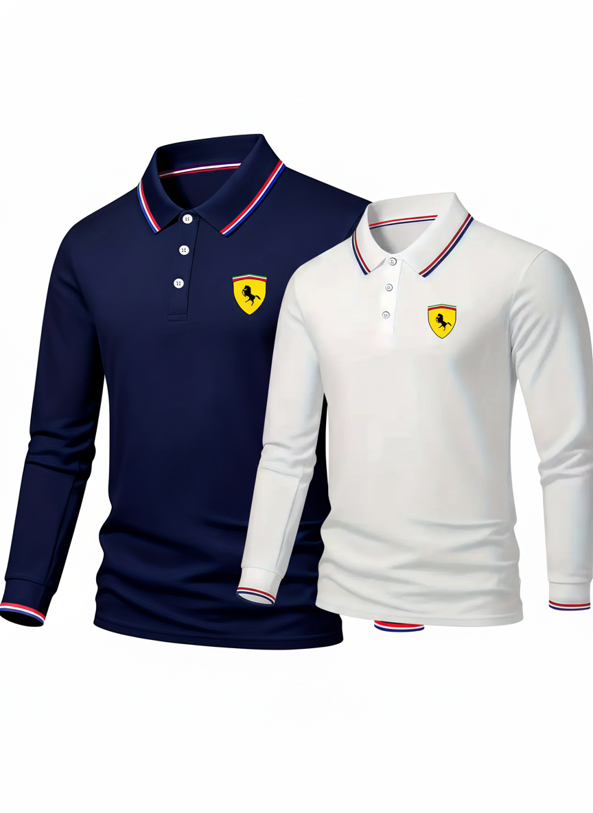 Pague 1 Leve 2 - Camisa Polo Manga Longa Ferrari