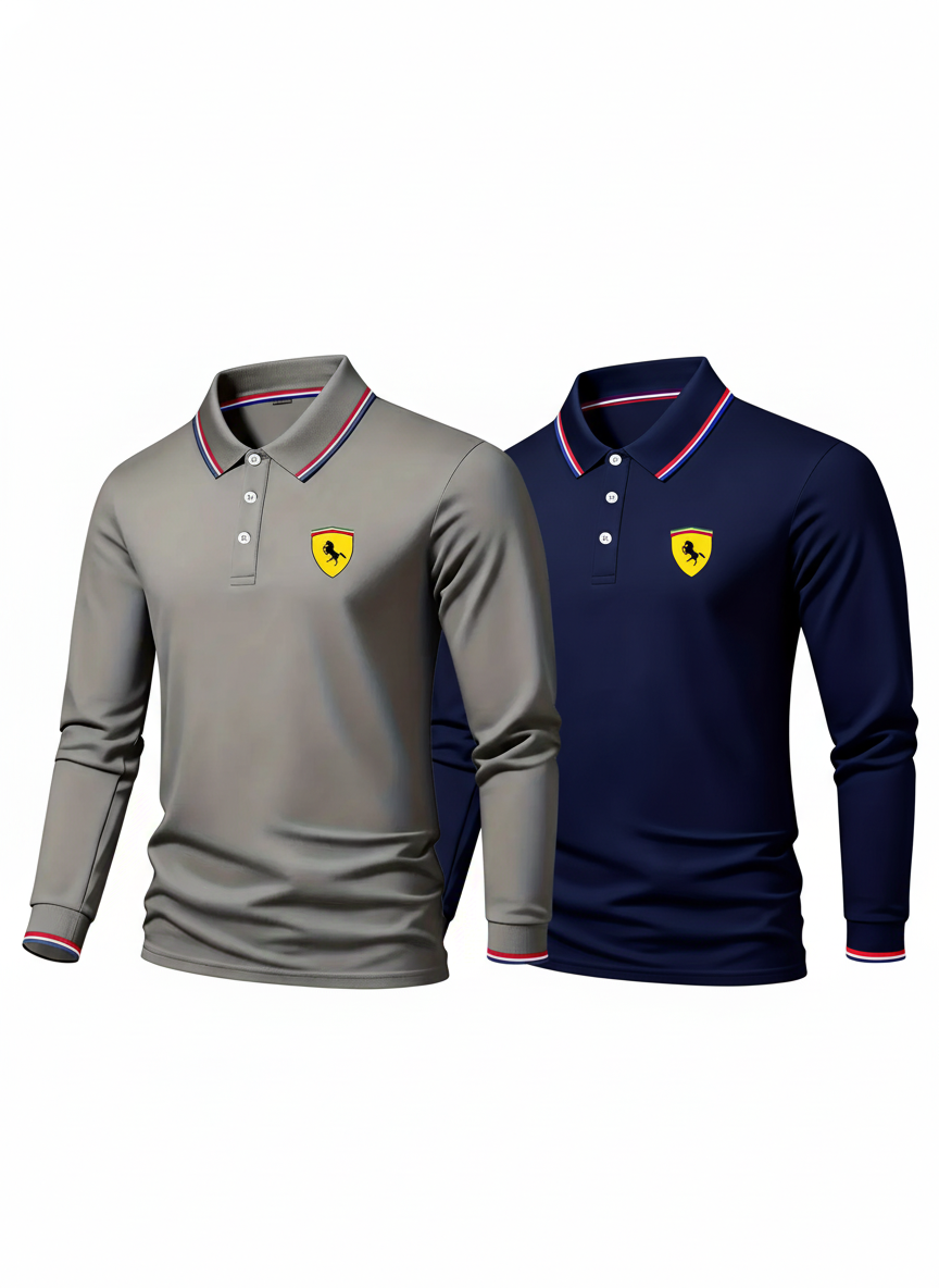 Pague 1 Leve 2 - Camisa Polo Manga Longa Ferrari