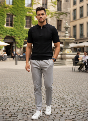 Pague 1 Leve 4 - Camisa Polo com Ziper Old Money