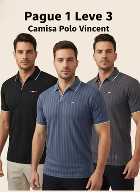Pague 1 leve 3 Camisas Polo Vincent