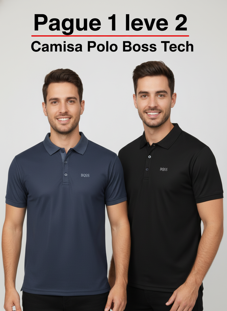 Pague 1 Leve 2 | Camisa Polo Boss Tech