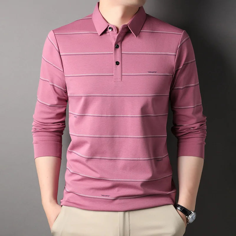 Camisa Polo Manga Longa Elegant Rome