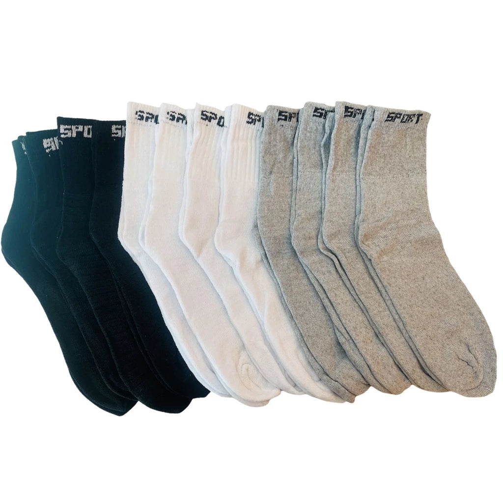 Kit 3 Pares Meia Cano Alto Sport Comfort