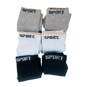 Kit 3 Pares Meia Cano Alto Sport Comfort